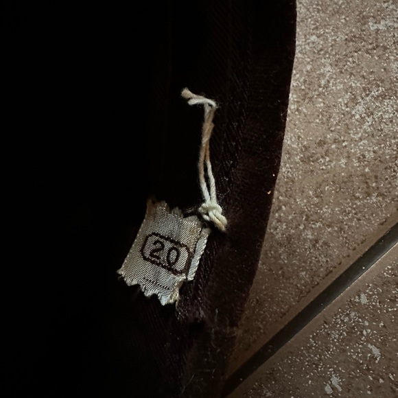 No Tag Brown Velvet Kids Riding Hat Sz 20 - Picture 5 of 5